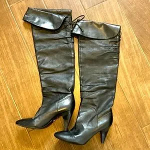 Guess black knee high hotsell boots